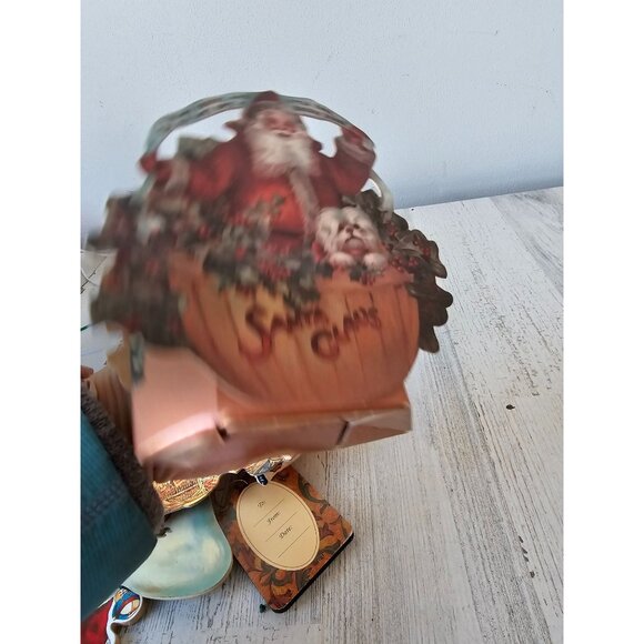 Merrimack cardboard paper Santa ornament set unique decor Xmas tree - Picture 16 of 16